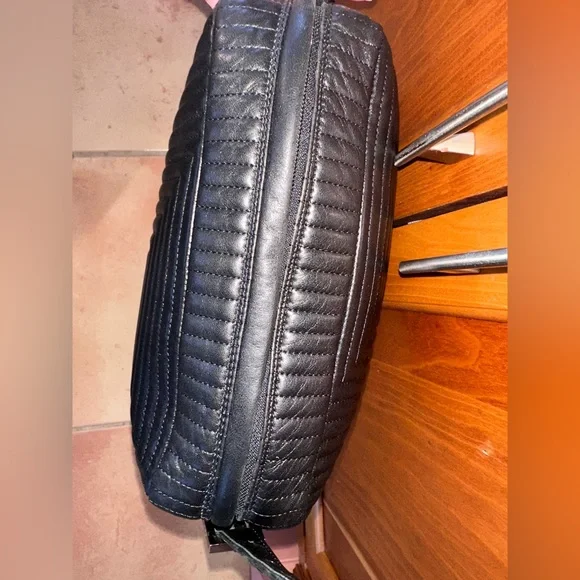 Bally Black Lambskin Quilted Geometric Shoulder Bag | Vintage | EUC - Picture 5 of 13